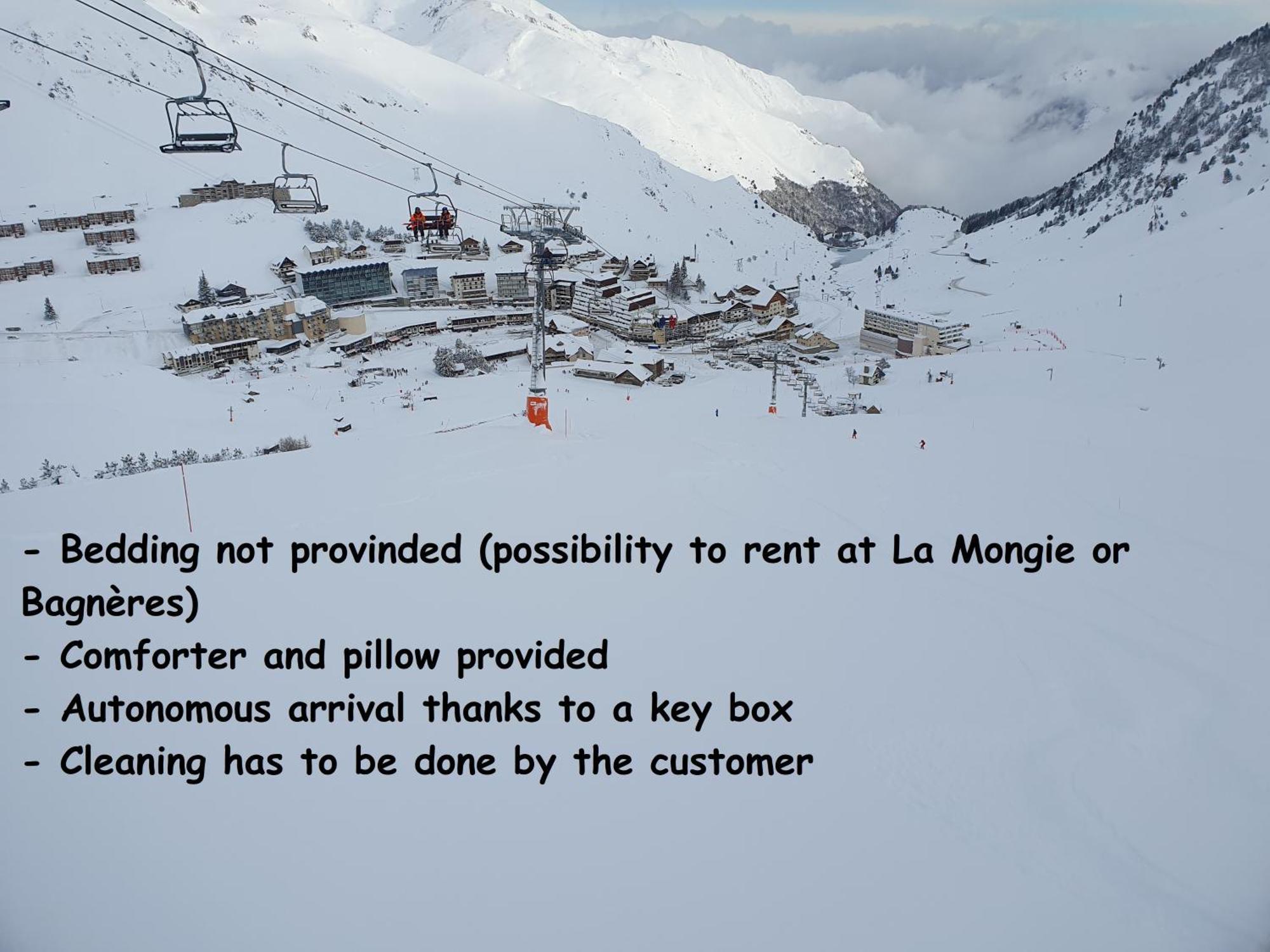 La Mongie, Studio Pieds Des Pistes, Parking Interieur Prive Exterior photo